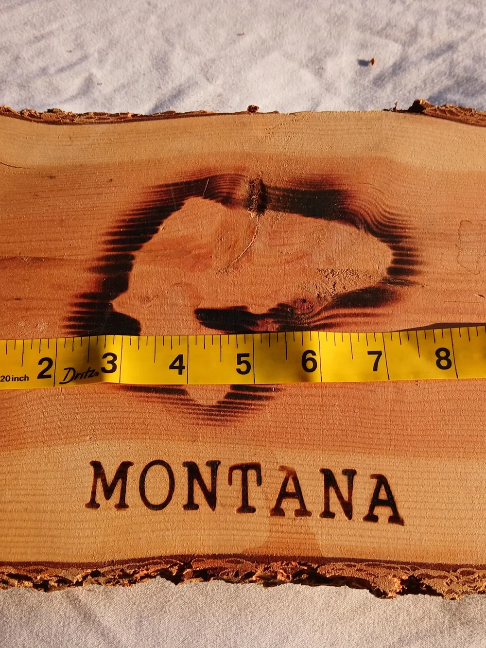 Montana Fish Wood Wall Art Sign - Natural Brown & Black